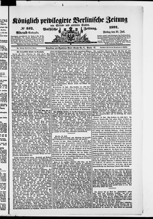 Königlich privilegirte Berlinische Zeitung von Staats- und gelehrten Sachen vom 31.07.1891