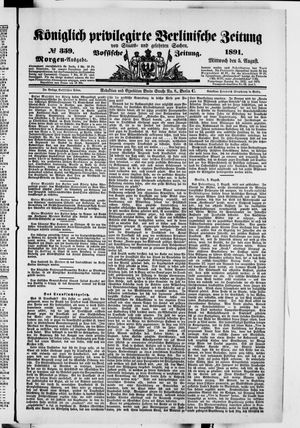 Königlich privilegirte Berlinische Zeitung von Staats- und gelehrten Sachen vom 05.08.1891
