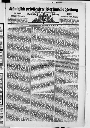 Königlich privilegirte Berlinische Zeitung von Staats- und gelehrten Sachen vom 08.08.1891