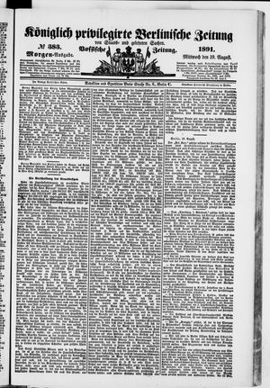 Königlich privilegirte Berlinische Zeitung von Staats- und gelehrten Sachen on Aug 19, 1891