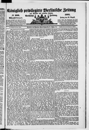 Königlich privilegirte Berlinische Zeitung von Staats- und gelehrten Sachen vom 28.08.1891