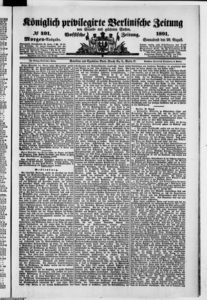Königlich privilegirte Berlinische Zeitung von Staats- und gelehrten Sachen vom 29.08.1891