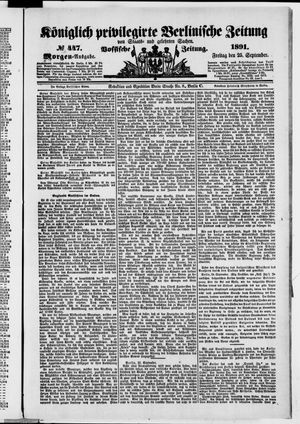 Königlich privilegirte Berlinische Zeitung von Staats- und gelehrten Sachen vom 25.09.1891