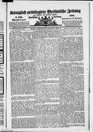 Königlich privilegirte Berlinische Zeitung von Staats- und gelehrten Sachen vom 26.09.1891