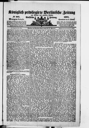 Königlich privilegirte Berlinische Zeitung von Staats- und gelehrten Sachen on Oct 3, 1891