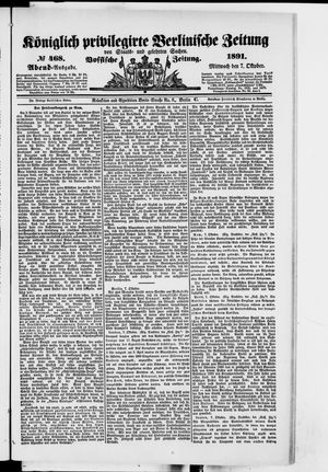 Königlich privilegirte Berlinische Zeitung von Staats- und gelehrten Sachen vom 07.10.1891