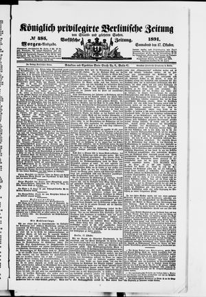 Königlich privilegirte Berlinische Zeitung von Staats- und gelehrten Sachen vom 17.10.1891