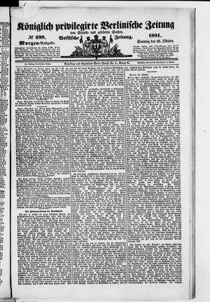 Königlich privilegirte Berlinische Zeitung von Staats- und gelehrten Sachen vom 25.10.1891