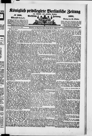 Königlich privilegirte Berlinische Zeitung von Staats- und gelehrten Sachen vom 26.10.1891