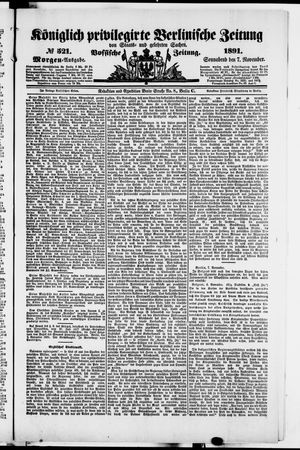 Königlich privilegirte Berlinische Zeitung von Staats- und gelehrten Sachen vom 07.11.1891