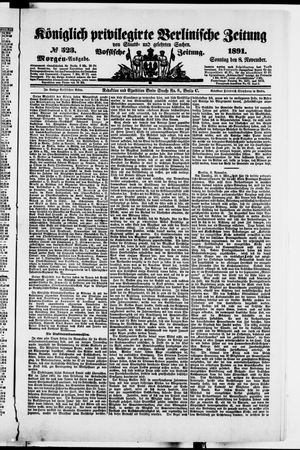 Königlich privilegirte Berlinische Zeitung von Staats- und gelehrten Sachen vom 08.11.1891