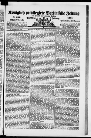Königlich privilegirte Berlinische Zeitung von Staats- und gelehrten Sachen vom 19.12.1891