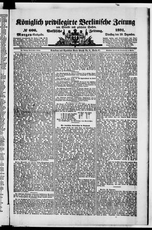 Königlich privilegirte Berlinische Zeitung von Staats- und gelehrten Sachen vom 29.12.1891