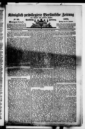 Königlich privilegirte Berlinische Zeitung von Staats- und gelehrten Sachen on Jan 15, 1892