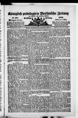 Königlich privilegirte Berlinische Zeitung von Staats- und gelehrten Sachen vom 04.03.1892