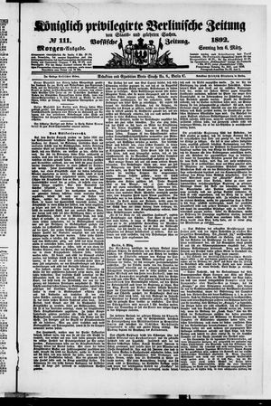 Königlich privilegirte Berlinische Zeitung von Staats- und gelehrten Sachen vom 06.03.1892