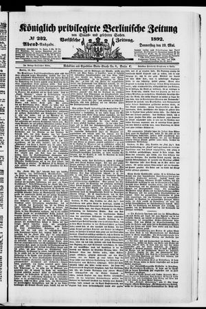 Königlich privilegirte Berlinische Zeitung von Staats- und gelehrten Sachen on May 19, 1892
