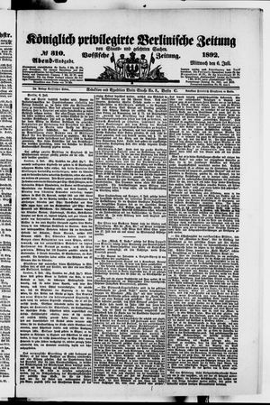 Königlich privilegirte Berlinische Zeitung von Staats- und gelehrten Sachen on Jul 6, 1892
