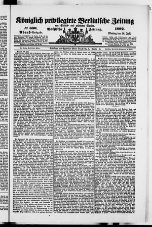 Königlich privilegirte Berlinische Zeitung von Staats- und gelehrten Sachen on Jul 18, 1892