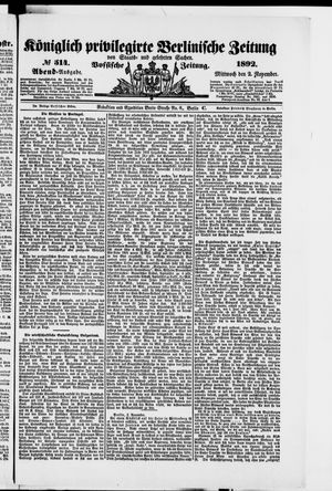 Königlich privilegirte Berlinische Zeitung von Staats- und gelehrten Sachen vom 02.11.1892
