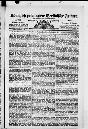 Königlich privilegirte Berlinische Zeitung von Staats- und gelehrten Sachen vom 17.01.1893