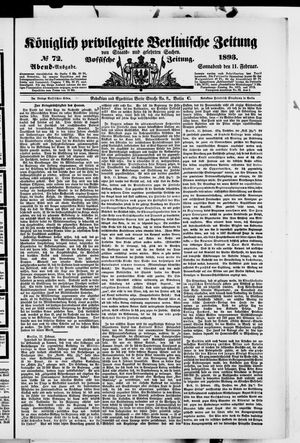 Königlich privilegirte Berlinische Zeitung von Staats- und gelehrten Sachen on Feb 11, 1893