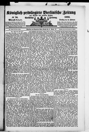 Königlich privilegirte Berlinische Zeitung von Staats- und gelehrten Sachen on Feb 14, 1893