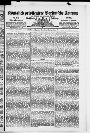 Königlich privilegirte Berlinische Zeitung von Staats- und gelehrten Sachen vom 24.02.1893