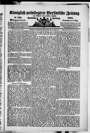 Königlich privilegirte Berlinische Zeitung von Staats- und gelehrten Sachen vom 02.03.1893