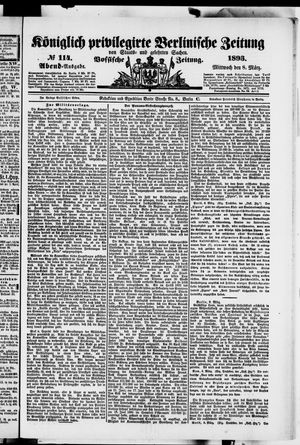 Königlich privilegirte Berlinische Zeitung von Staats- und gelehrten Sachen vom 08.03.1893