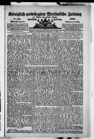 Königlich privilegirte Berlinische Zeitung von Staats- und gelehrten Sachen on Mar 10, 1893