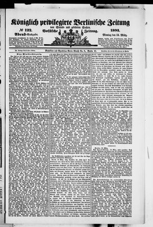 Königlich privilegirte Berlinische Zeitung von Staats- und gelehrten Sachen vom 13.03.1893