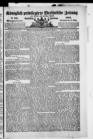 Königlich privilegirte Berlinische Zeitung von Staats- und gelehrten Sachen on Mar 18, 1893