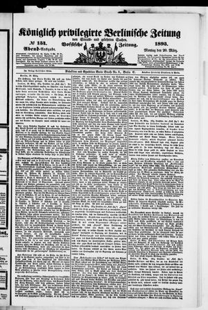 Königlich privilegirte Berlinische Zeitung von Staats- und gelehrten Sachen on Mar 20, 1893