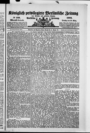 Königlich privilegirte Berlinische Zeitung von Staats- und gelehrten Sachen on Mar 28, 1893