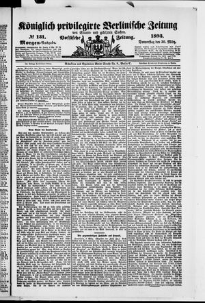 Königlich privilegirte Berlinische Zeitung von Staats- und gelehrten Sachen vom 30.03.1893