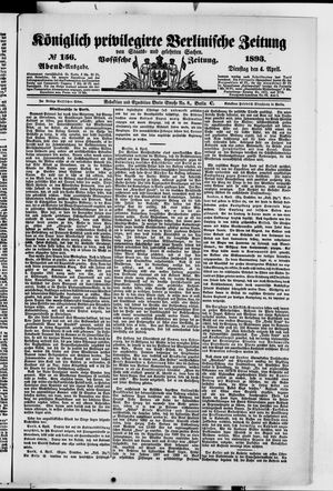 Königlich privilegirte Berlinische Zeitung von Staats- und gelehrten Sachen vom 04.04.1893