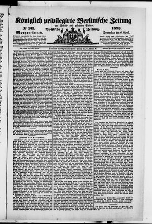Königlich privilegirte Berlinische Zeitung von Staats- und gelehrten Sachen on Apr 6, 1893