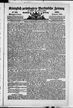 Königlich privilegirte Berlinische Zeitung von Staats- und gelehrten Sachen on Apr 7, 1893