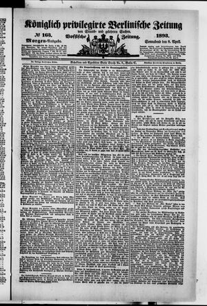 Königlich privilegirte Berlinische Zeitung von Staats- und gelehrten Sachen on Apr 8, 1893