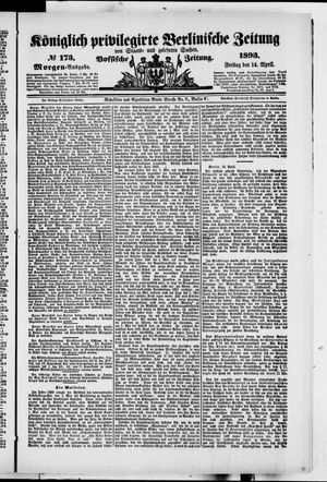 Königlich privilegirte Berlinische Zeitung von Staats- und gelehrten Sachen vom 14.04.1893