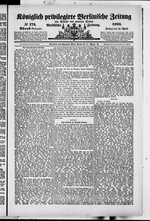 Königlich privilegirte Berlinische Zeitung von Staats- und gelehrten Sachen vom 14.04.1893
