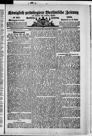 Königlich privilegirte Berlinische Zeitung von Staats- und gelehrten Sachen on Apr 22, 1893
