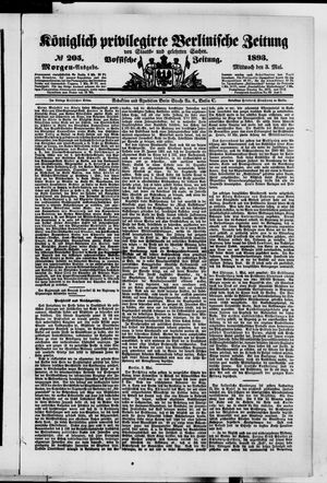 Königlich privilegirte Berlinische Zeitung von Staats- und gelehrten Sachen vom 03.05.1893