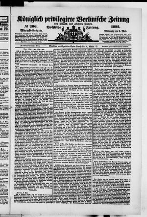 Königlich privilegirte Berlinische Zeitung von Staats- und gelehrten Sachen vom 03.05.1893