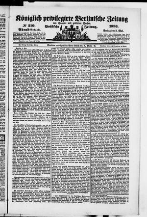 Königlich privilegirte Berlinische Zeitung von Staats- und gelehrten Sachen vom 05.05.1893