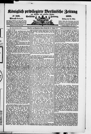 Königlich privilegirte Berlinische Zeitung von Staats- und gelehrten Sachen vom 12.05.1893
