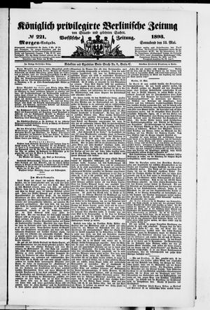 Königlich privilegirte Berlinische Zeitung von Staats- und gelehrten Sachen vom 13.05.1893