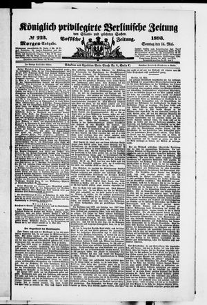 Königlich privilegirte Berlinische Zeitung von Staats- und gelehrten Sachen vom 14.05.1893