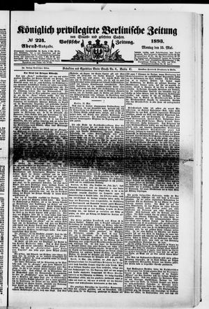 Königlich privilegirte Berlinische Zeitung von Staats- und gelehrten Sachen vom 15.05.1893